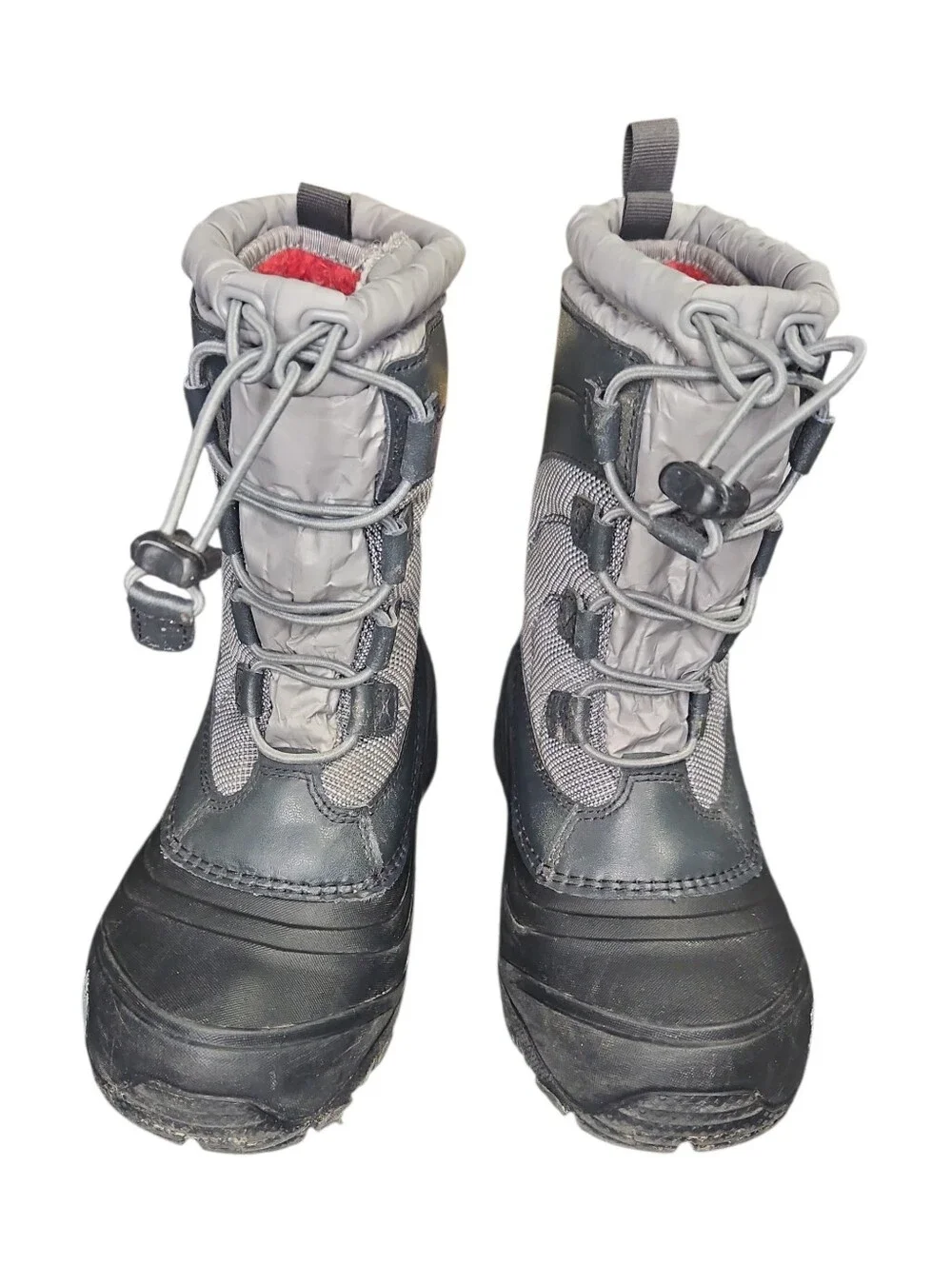 The North Face Alpenglow Kids Gray Winter Snow Boots Size 3
